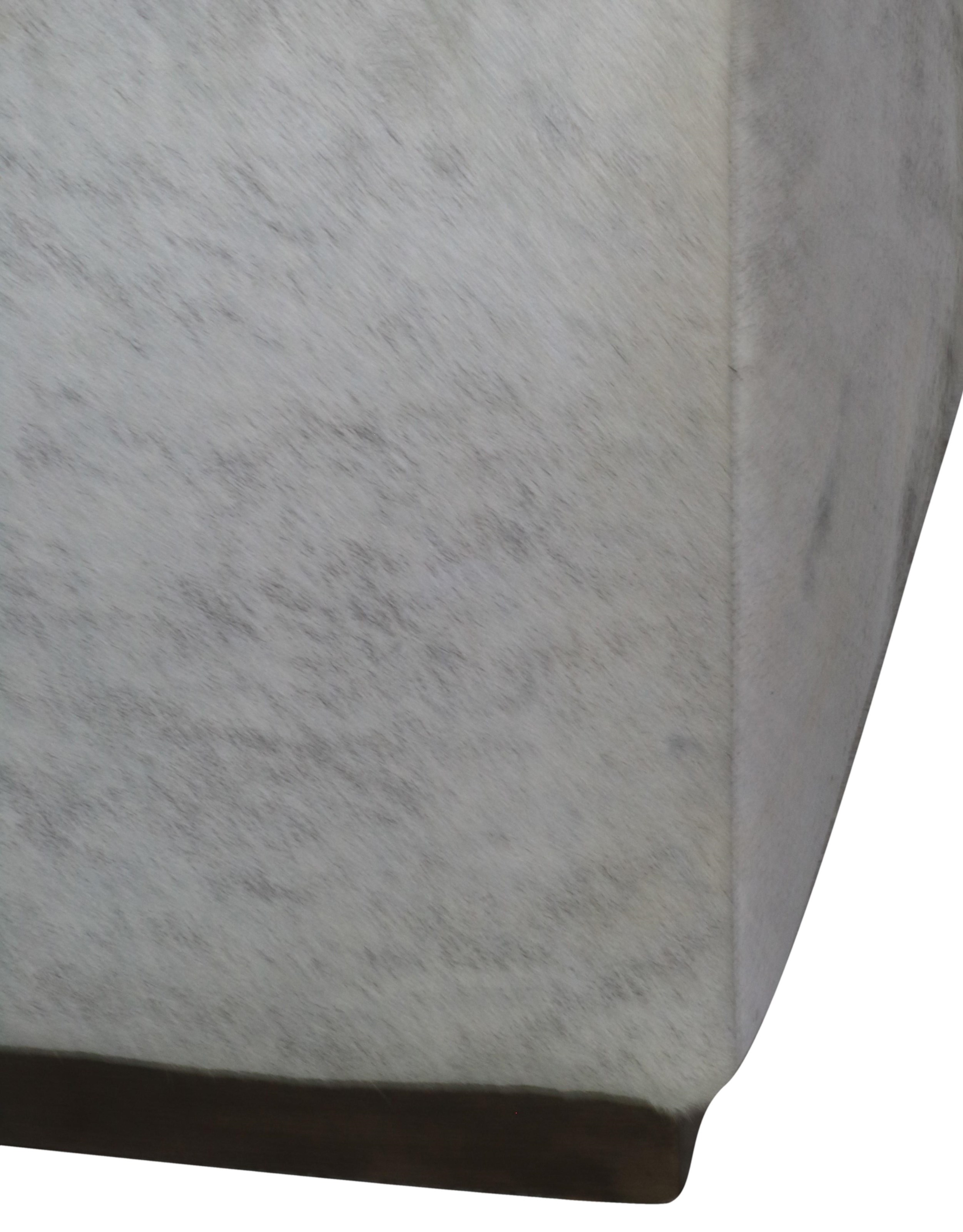 Hair on Hide Ottoman